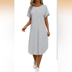 Striped Black and White Dress